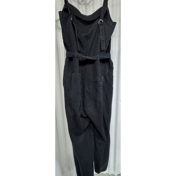 Paige Jumpsuit Sleeveless Black Pearl Chambray 100%Tencel Pockets Size Large - Picture 6 of 7